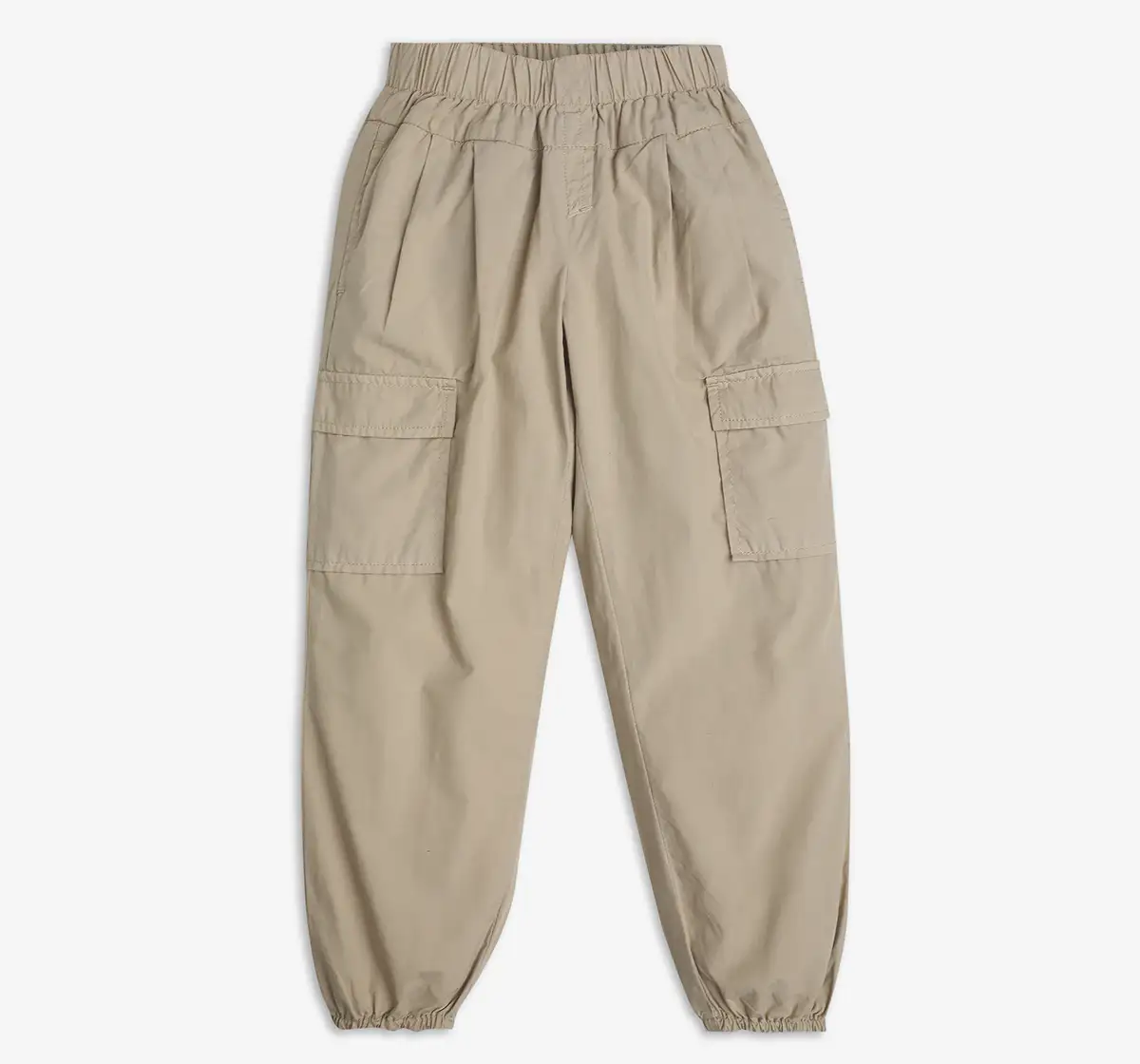 Girls Six Pocket Cargo Jogger Pant - Beige