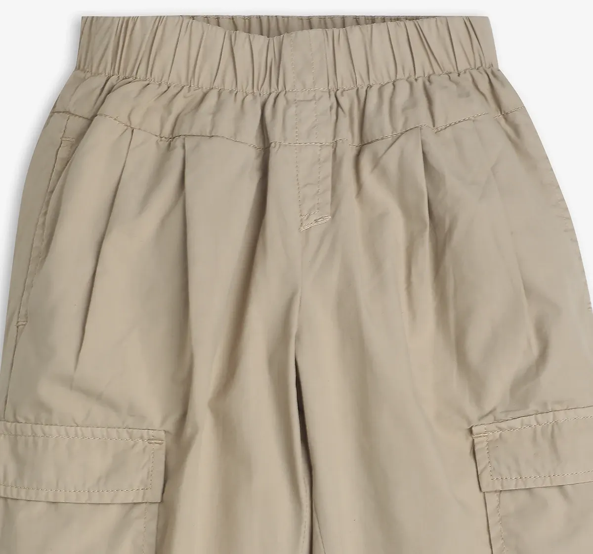 Girls Six Pocket Cargo Jogger Pant - Beige