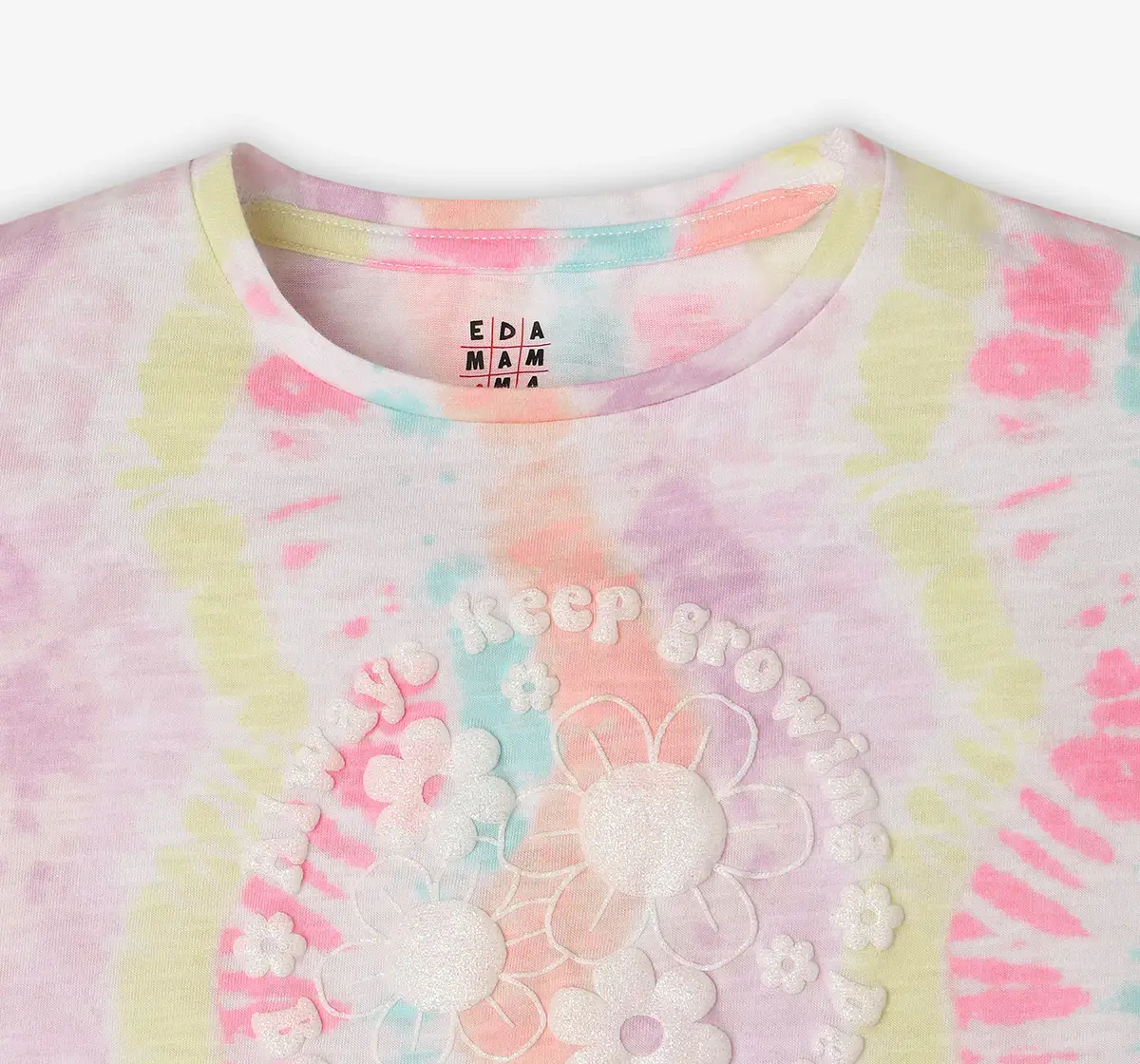 Girls Printed 100% Cotton T-Shirt - Multicolour