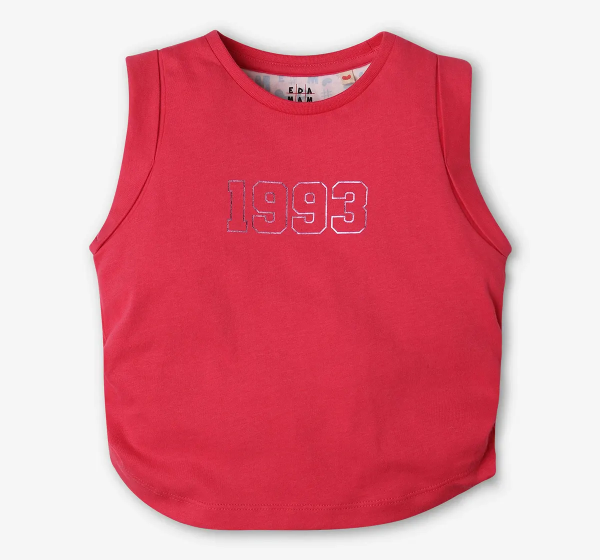 Girls Printed 100% Cotton T-Shirt - Pink