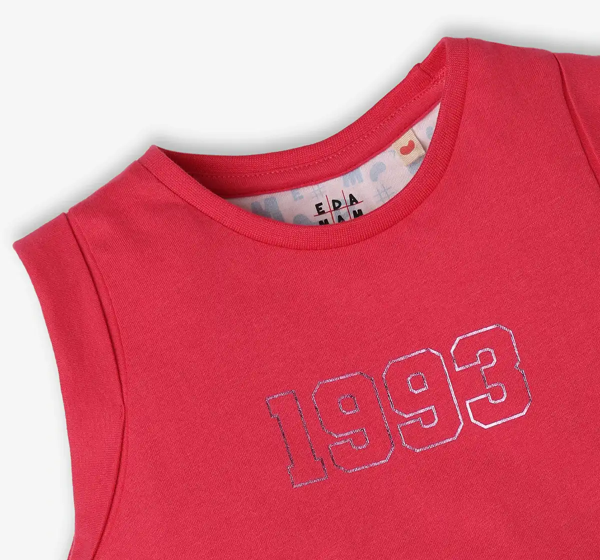 Girls Printed 100% Cotton T-Shirt - Pink