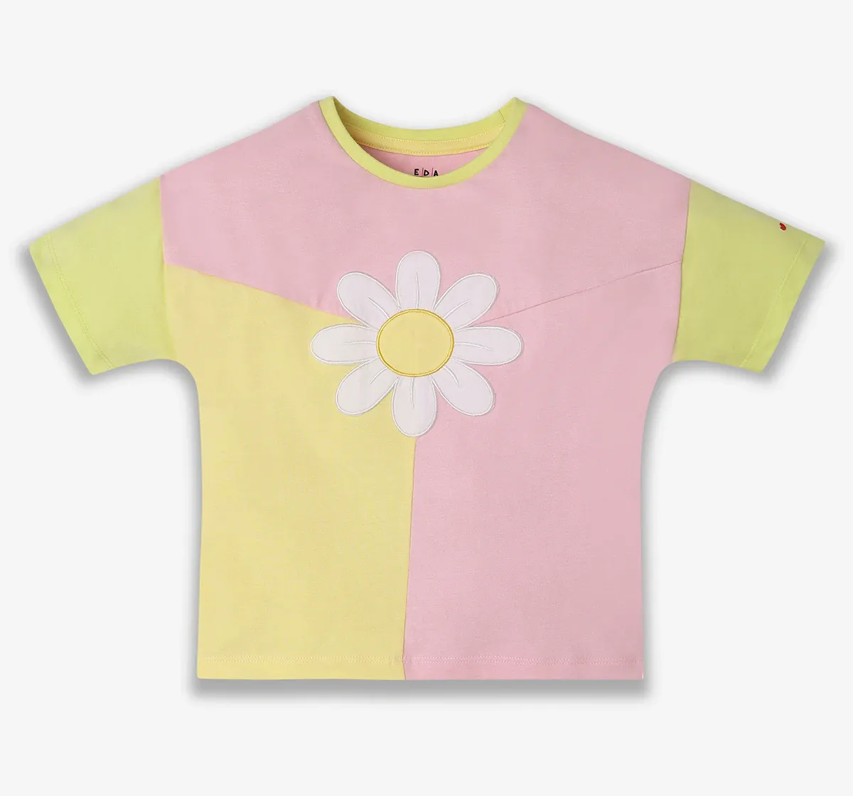 Girls Printed 100% Cotton T-Shirt - Multicolour