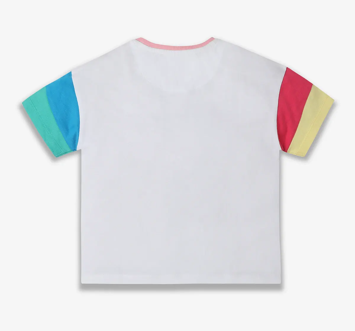 Girls Embroidered 100% Cotton T-Shirt - White