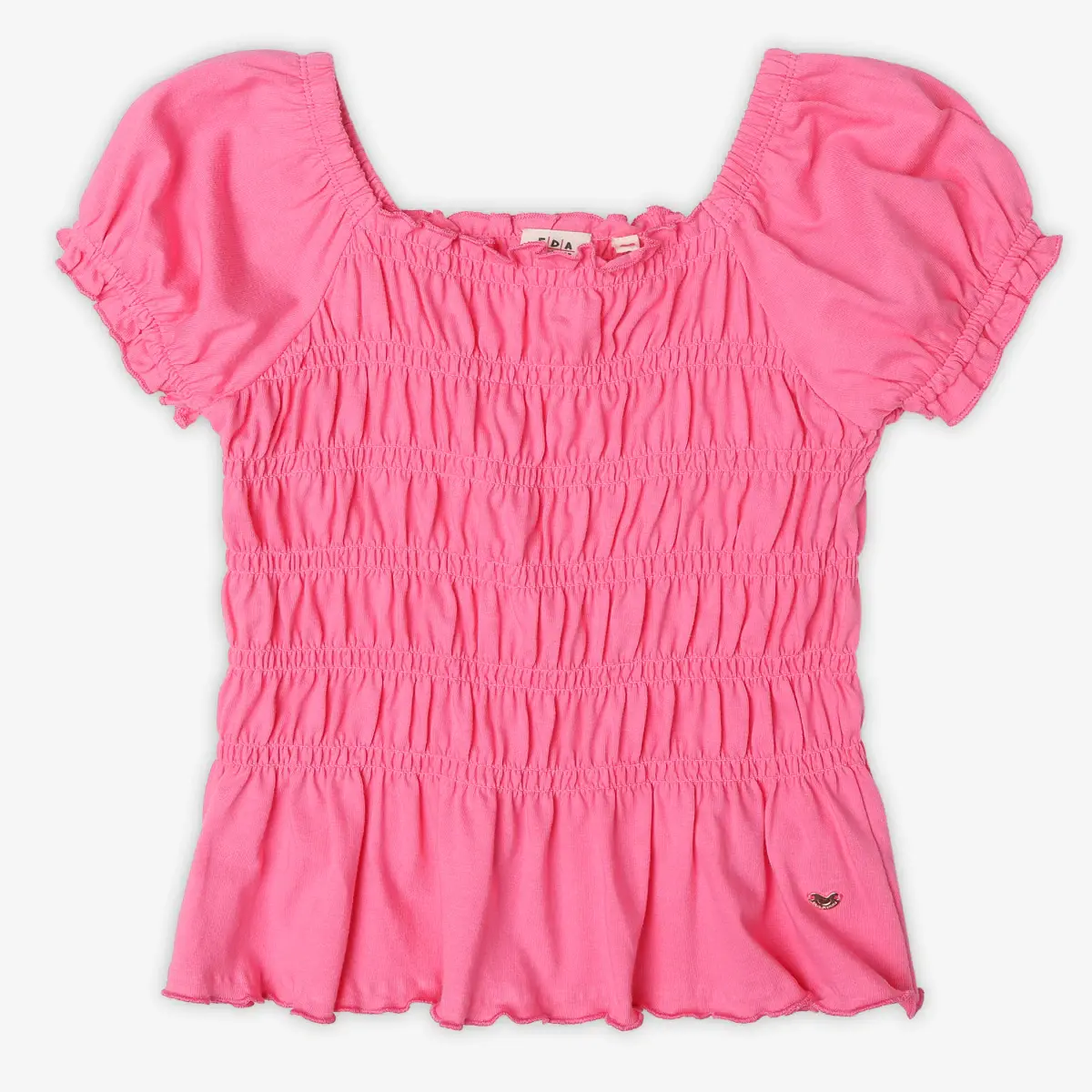 Girls Smocked Tshirt - Pink