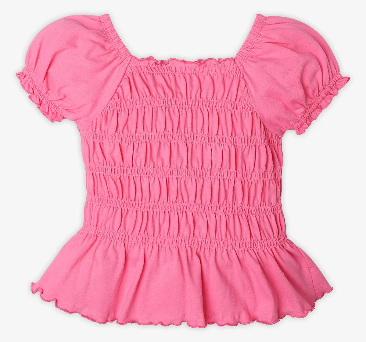 Girls Smocked Tshirt - Pink