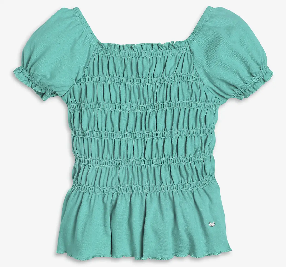 Girls Smocked Tshirt- Green