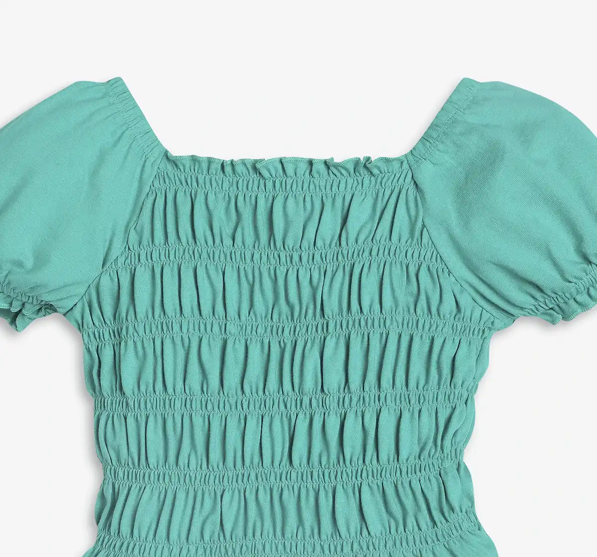 Girls Smocked Tshirt- Green
