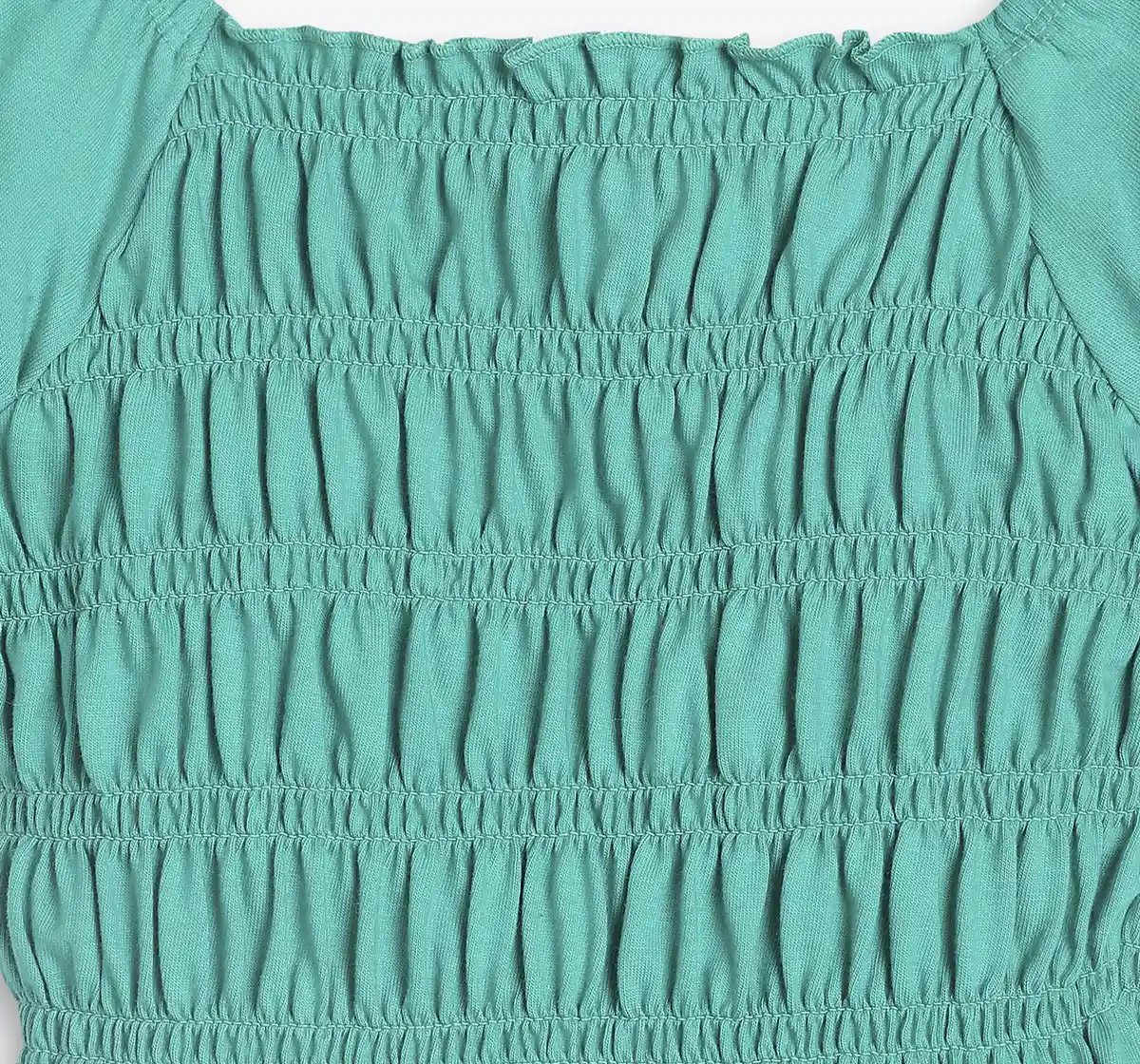 Girls Smocked Tshirt- Green