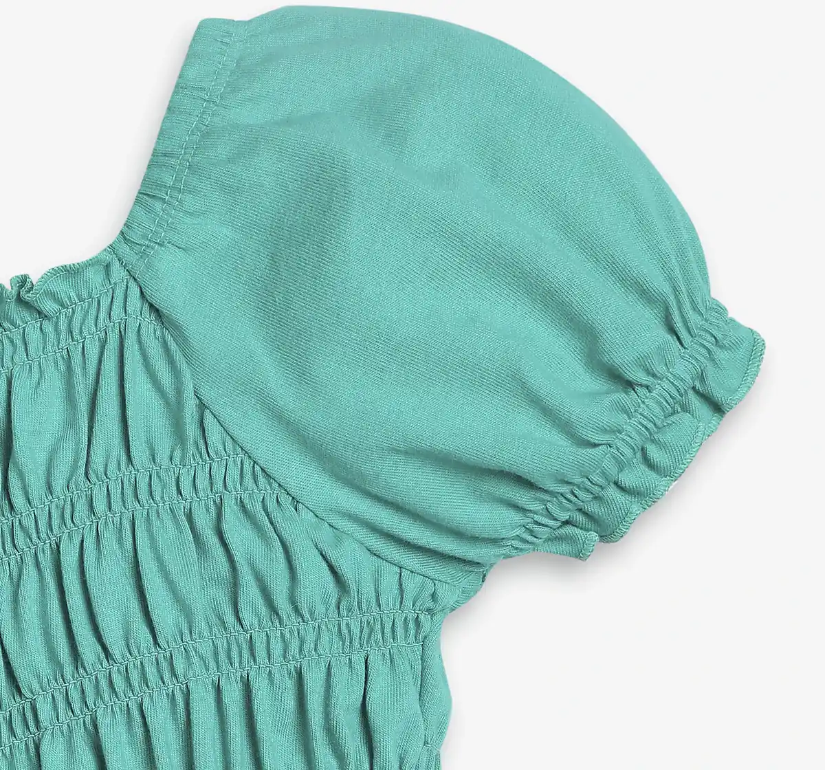 Girls Smocked Tshirt- Green