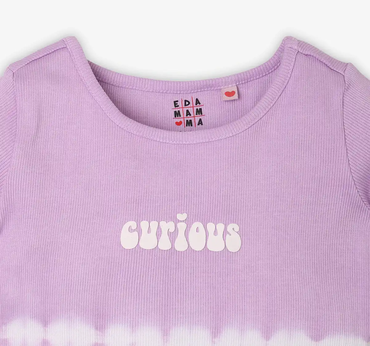 Girls Printed 100% Cotton T-Shirt - Lavender