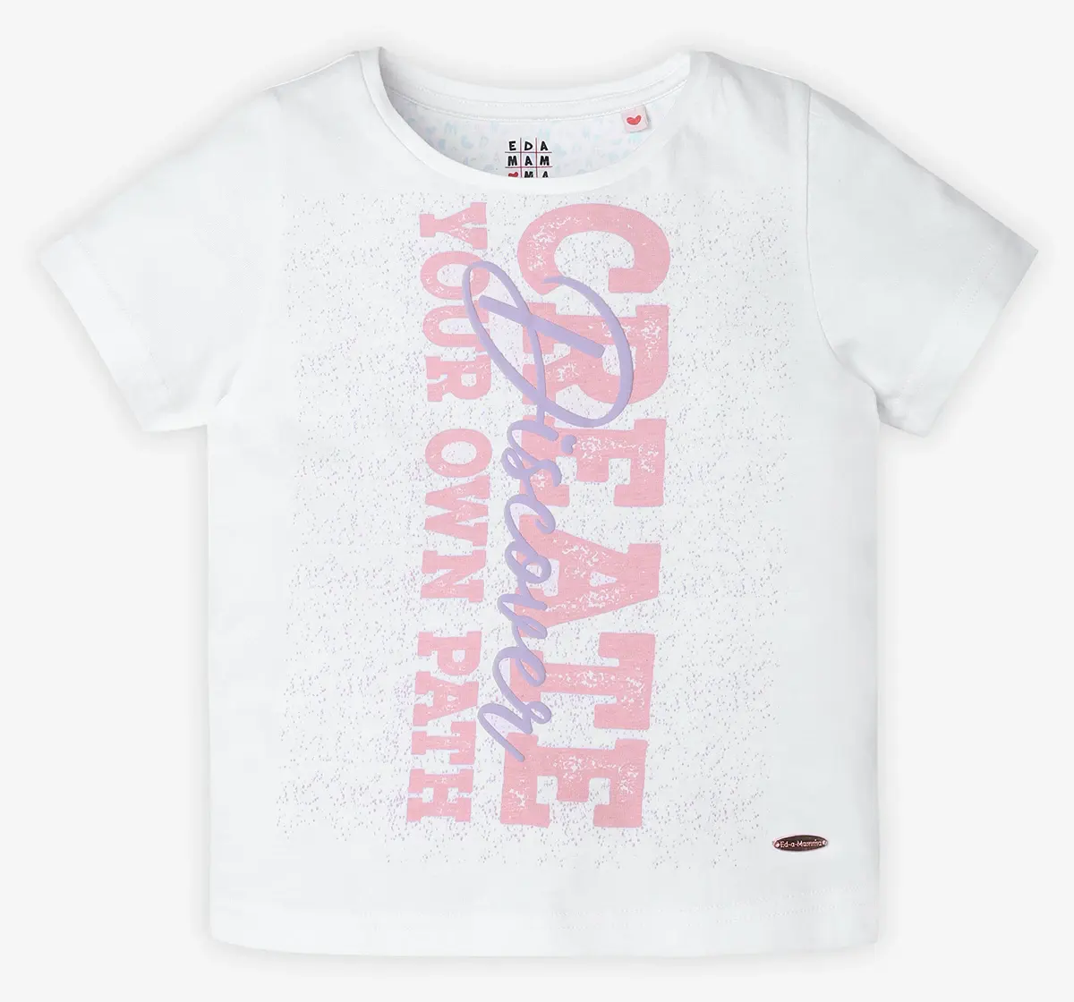 Girls Printed Tshirt- White