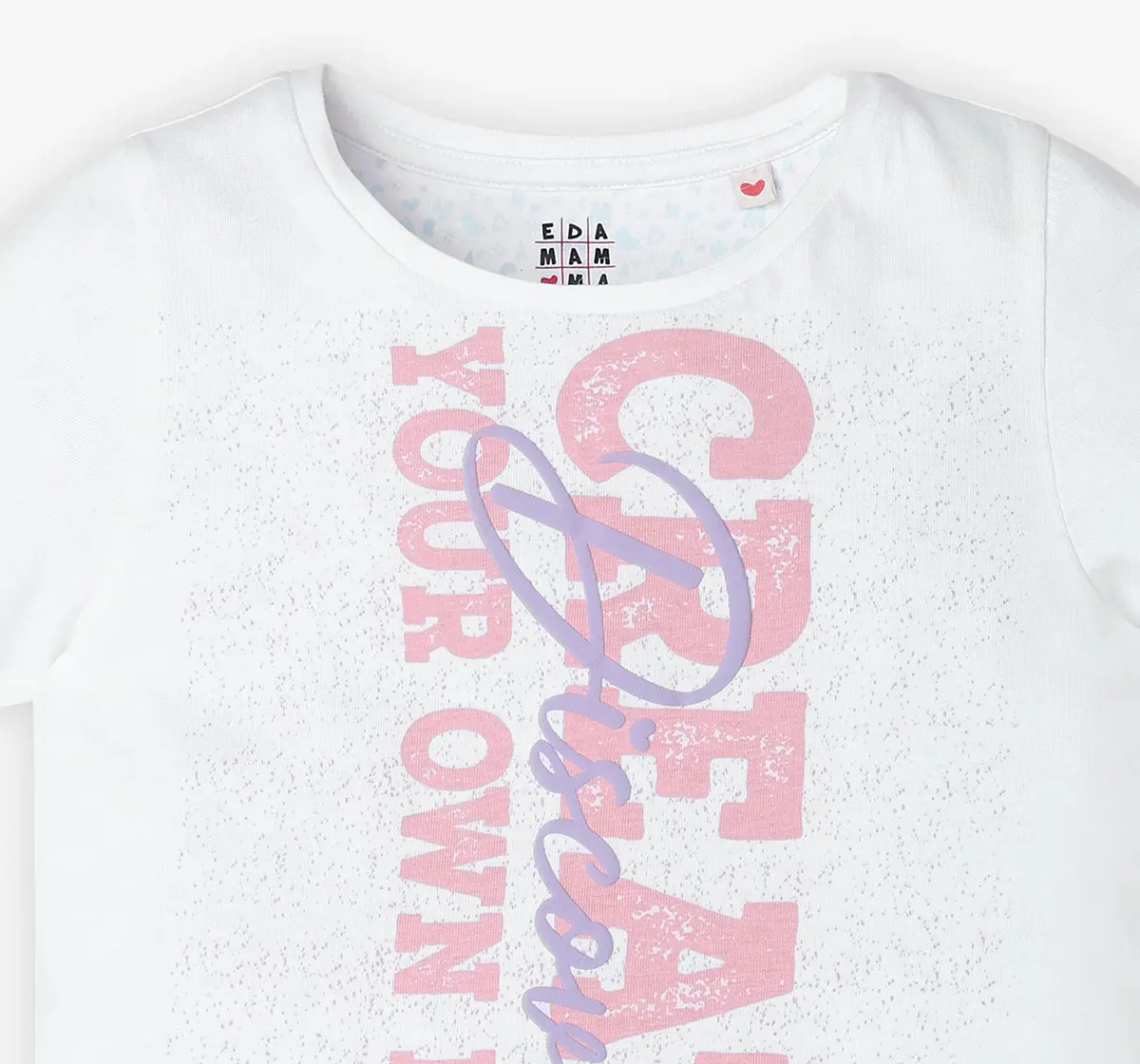 Girls Printed Tshirt- White