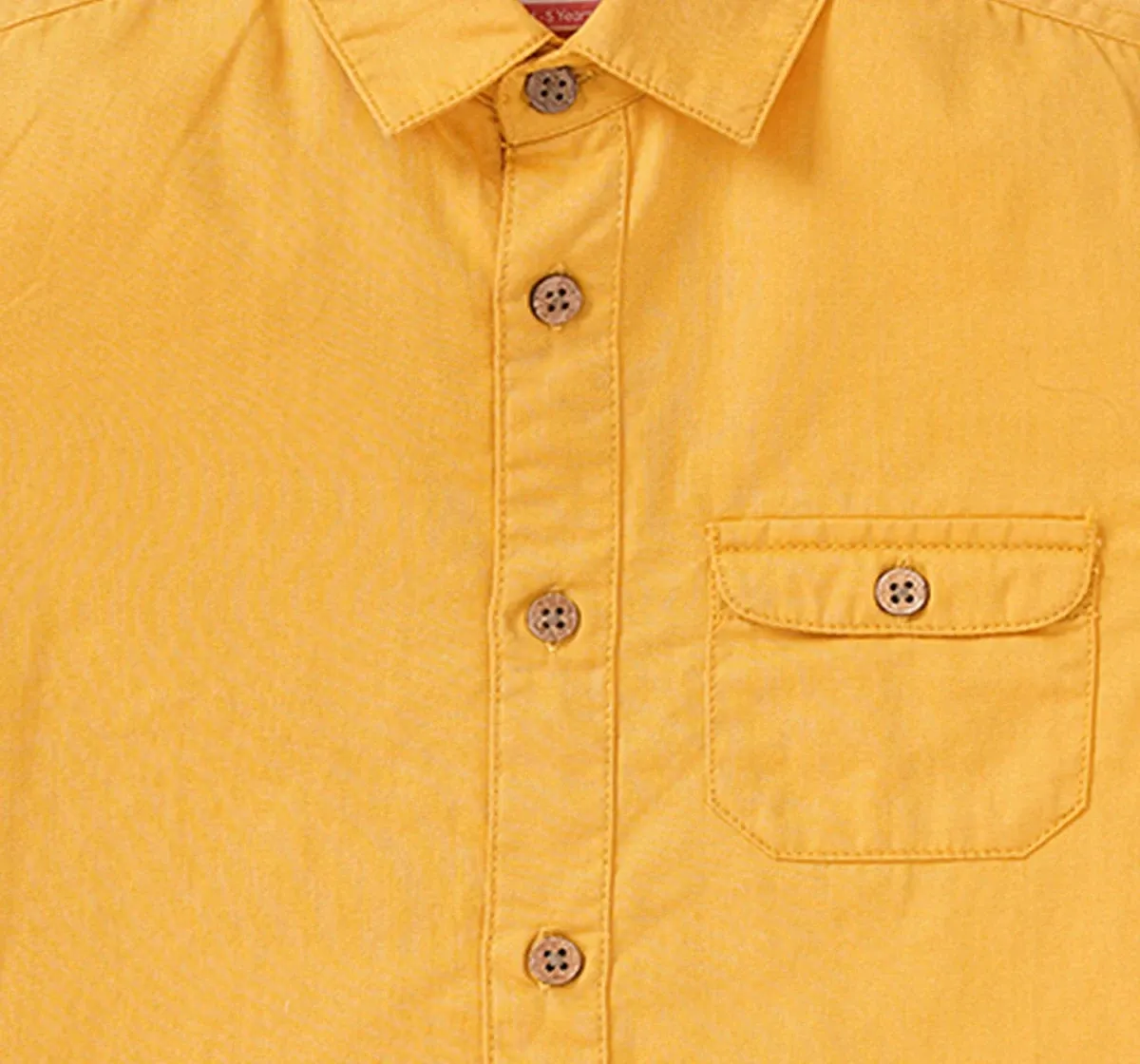 Boys Front Pocket Solid Shirt