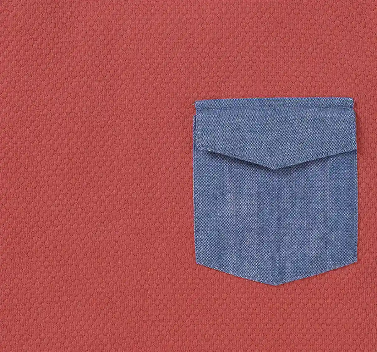 Boys Front Chambray Pocket T-Shirt