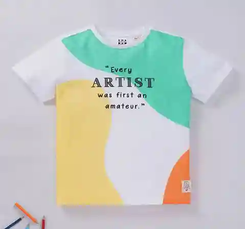 Boys Tie Dye Chest Printed T-Shirt