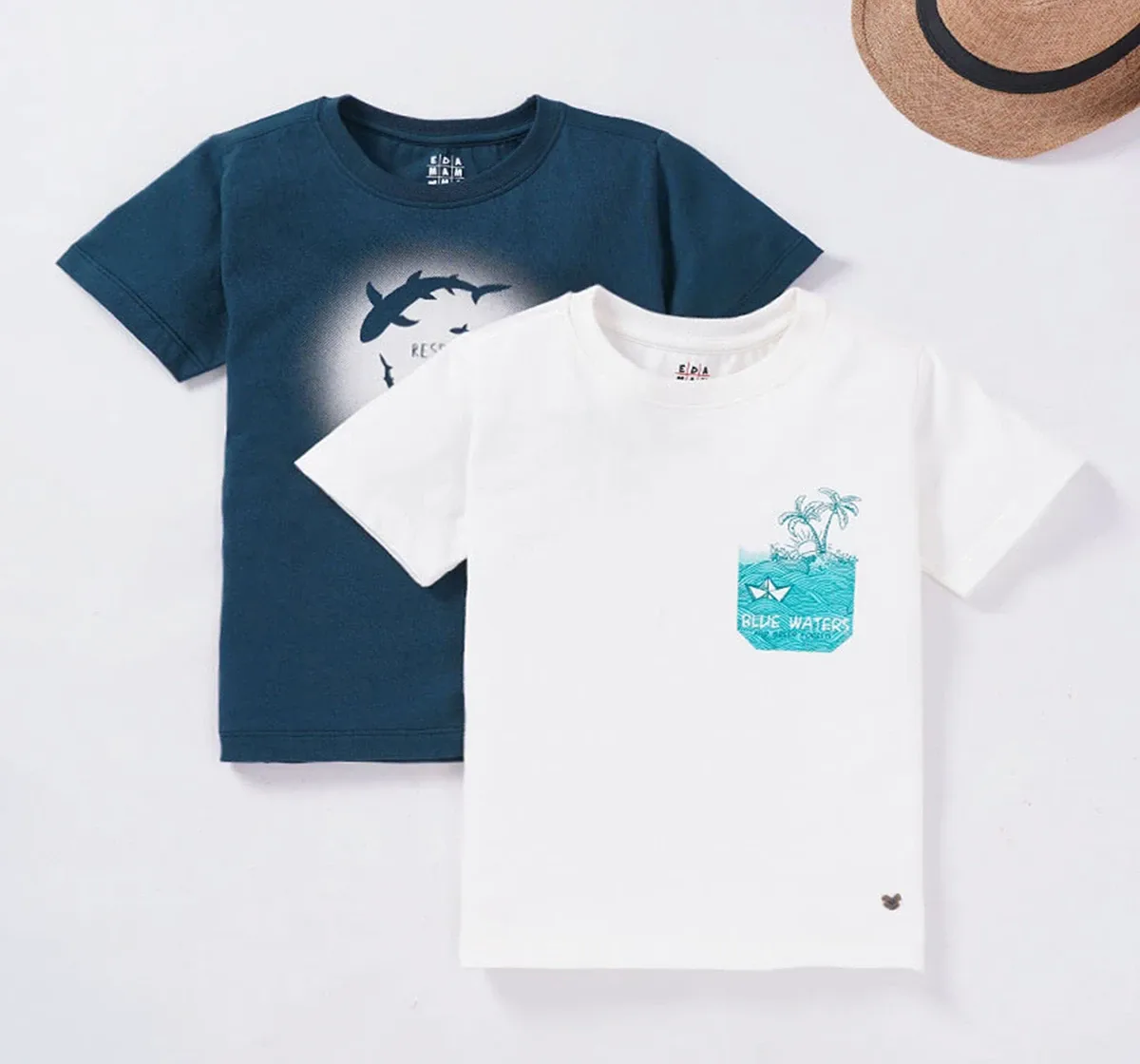 Boys Beach Printed T-Shirts Pack Of 2