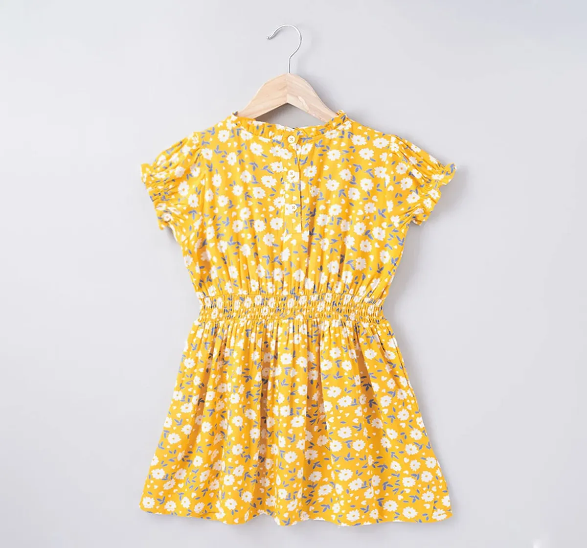 Girls Smocked Printed Dress