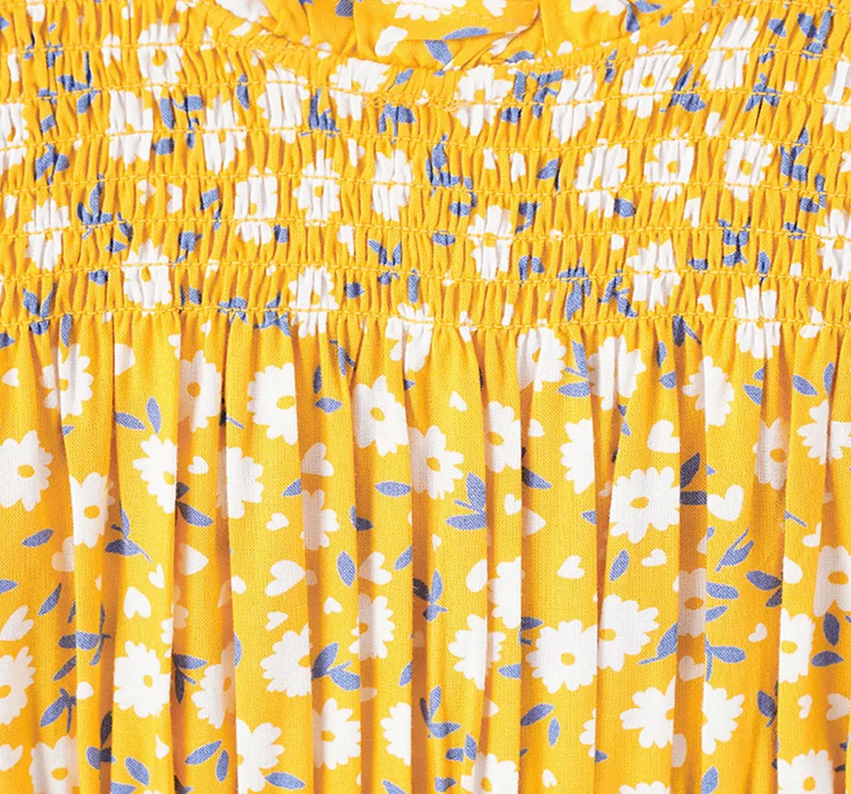 Girls Smocked Printed Dress