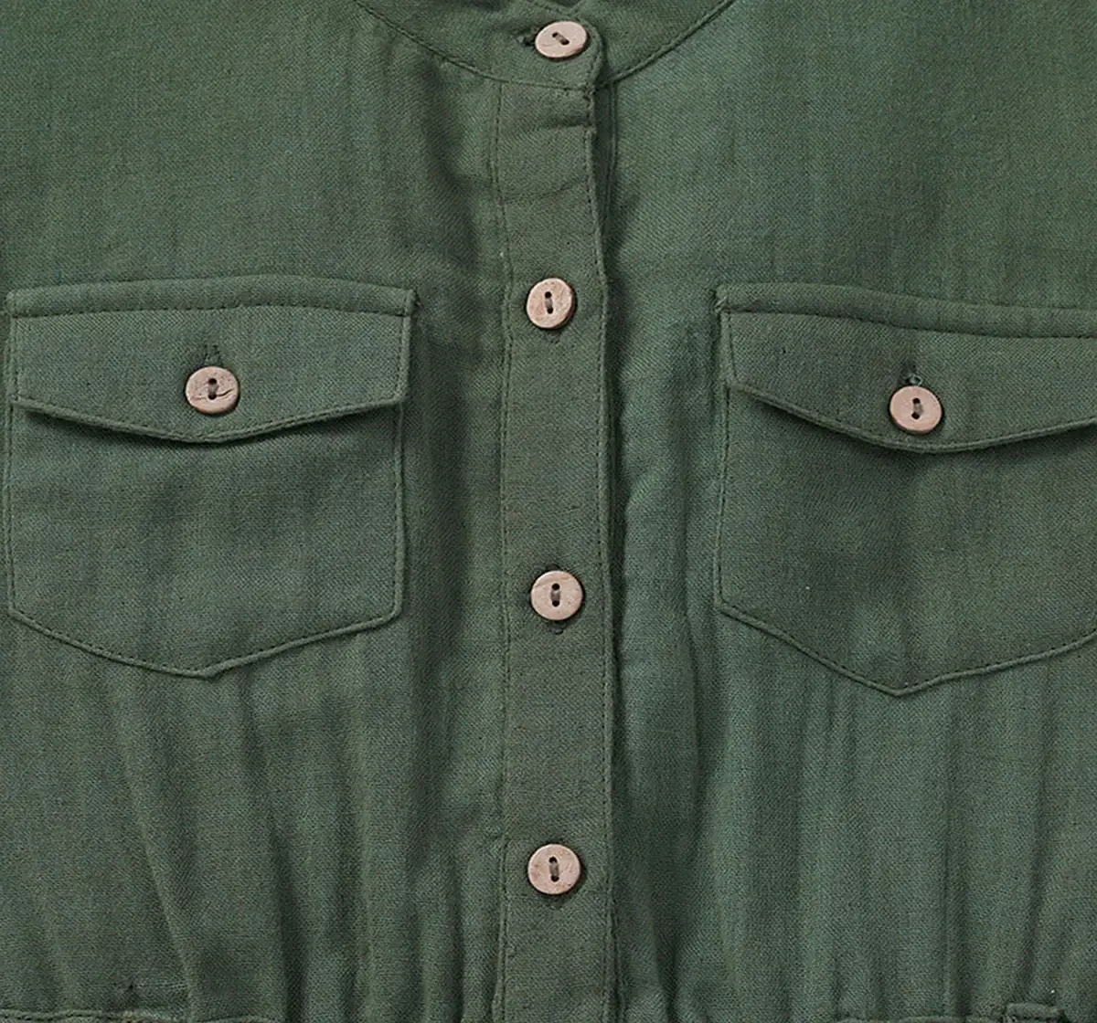 Girls Front Pocket Tie Up Jumpsuit