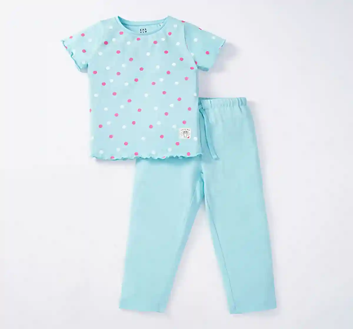 Girls Polka Print Night Suit