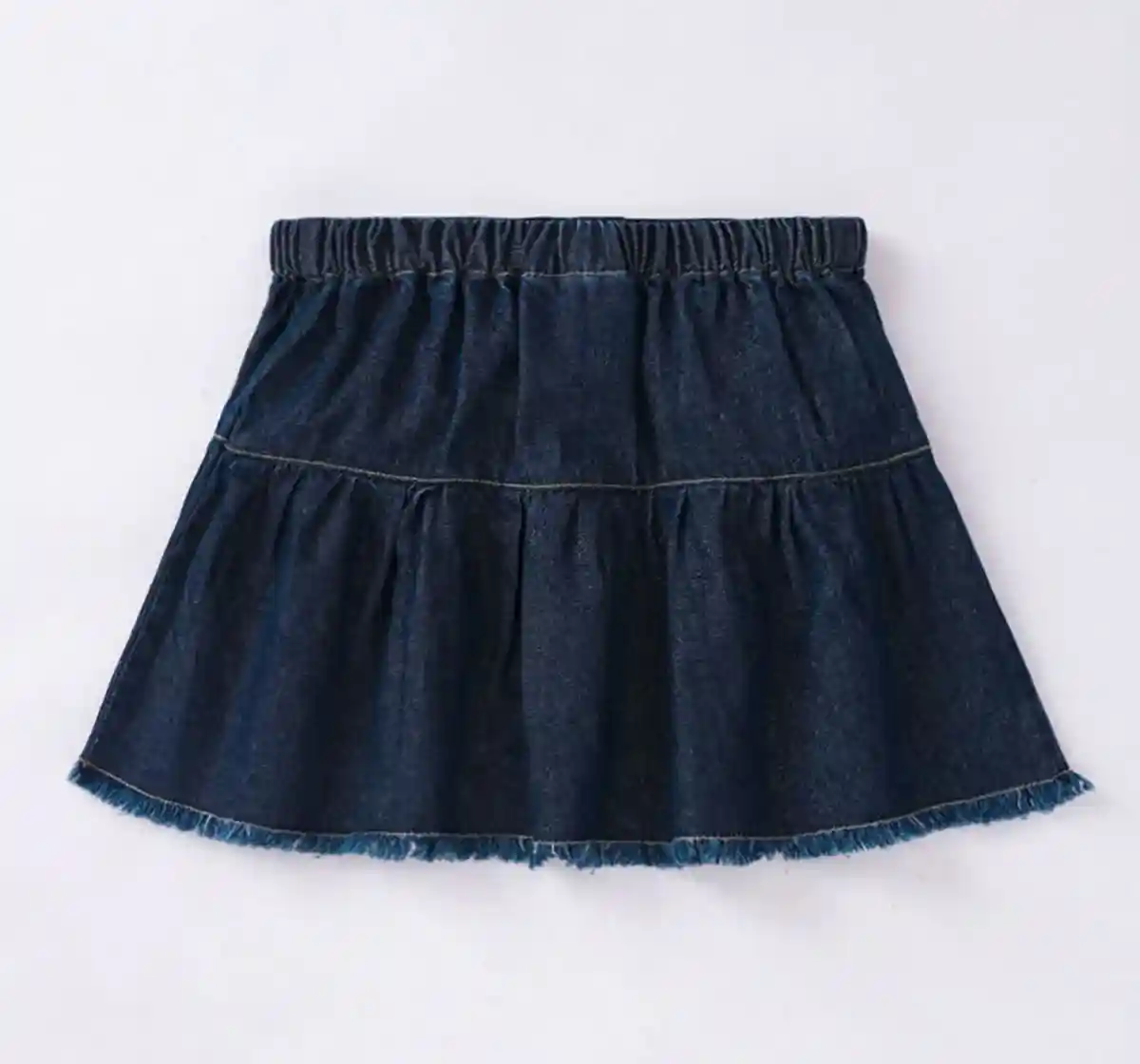 Girls Solid Denim Skirt