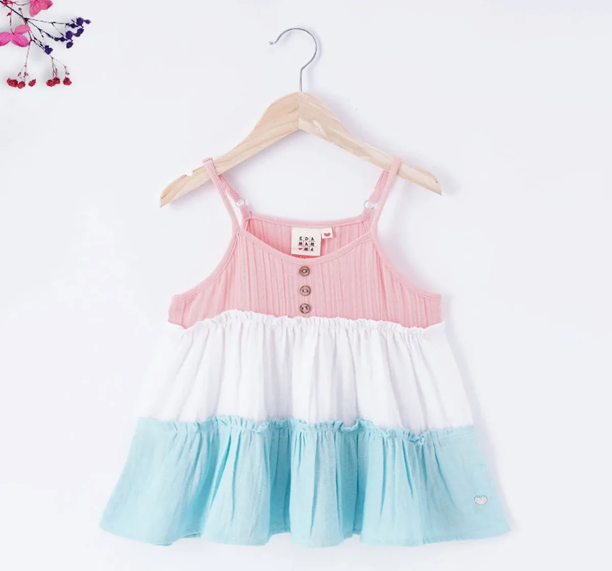 Girls Cut And Sew Strappy Top