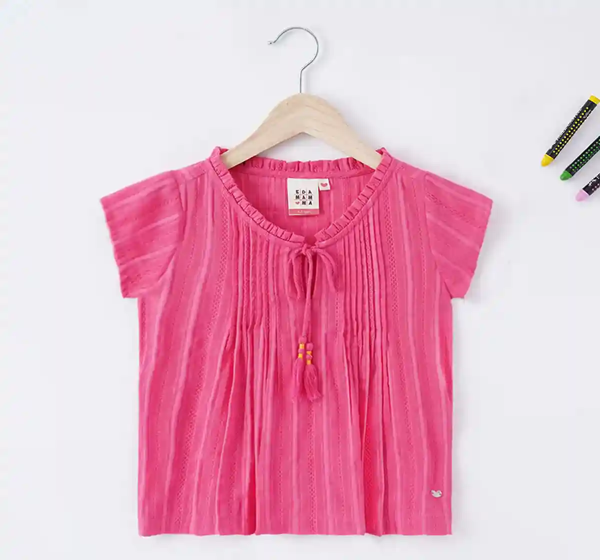 Girls Tie Up Dobby Top