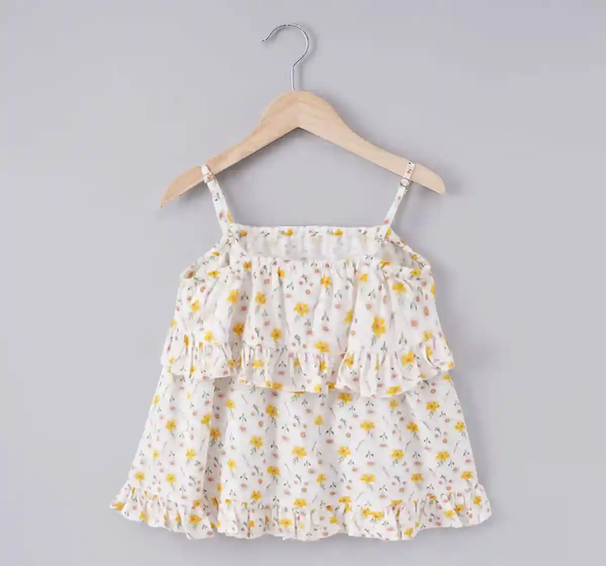 Girls Floral Tier Top