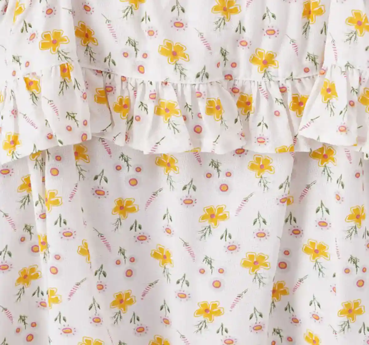 Girls Floral Tier Top