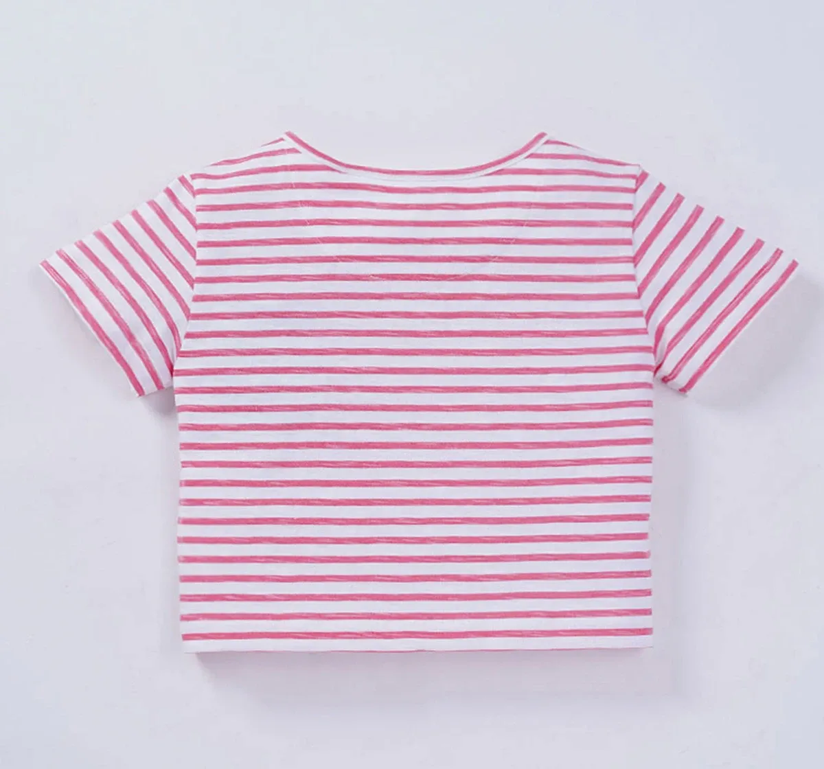 Girls Floral Striped Top
