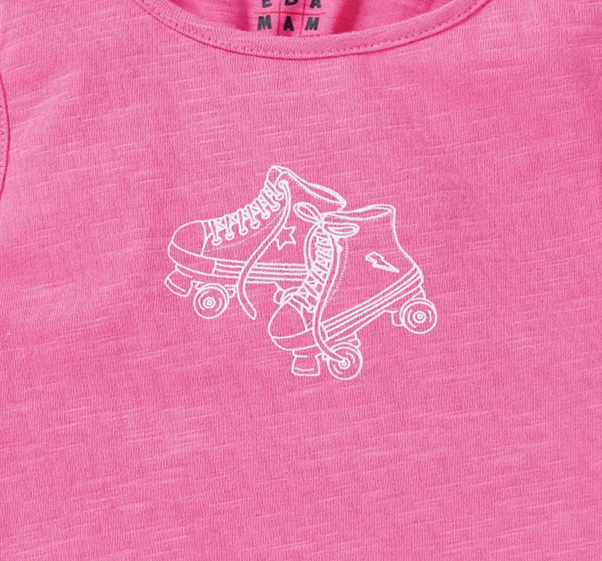 Girls Tank Top With Printed Side Tape