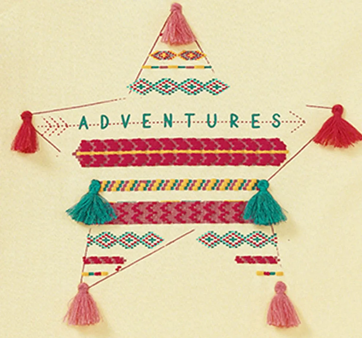 Girls Star Print With Tassels T-Shirt