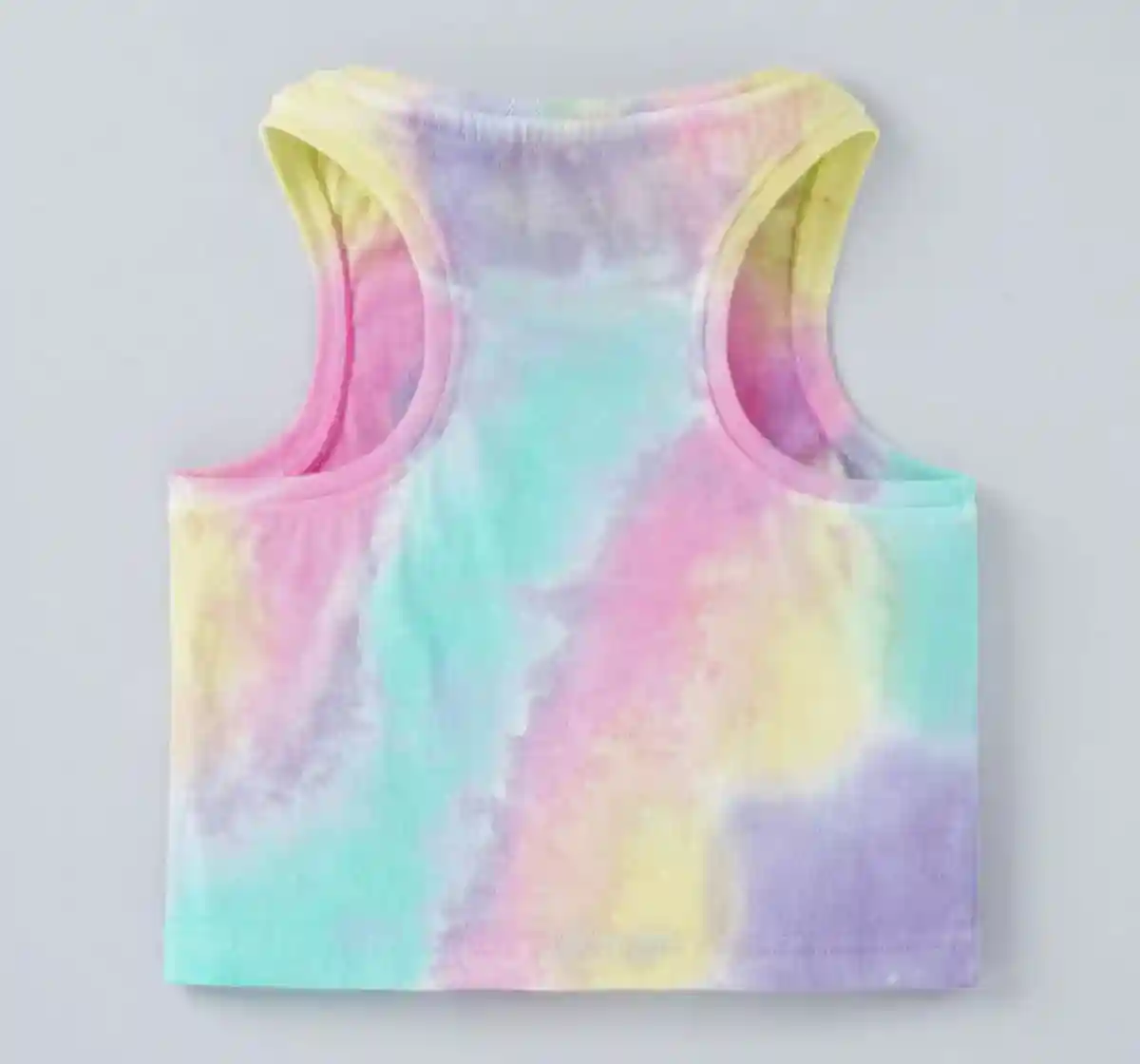 Girls Tie Dye Printed T-Shirt With Text Print