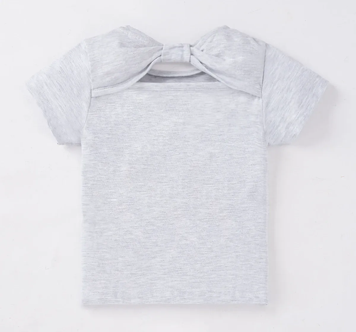 Girls Nurture Print Back Knot T-Shirt