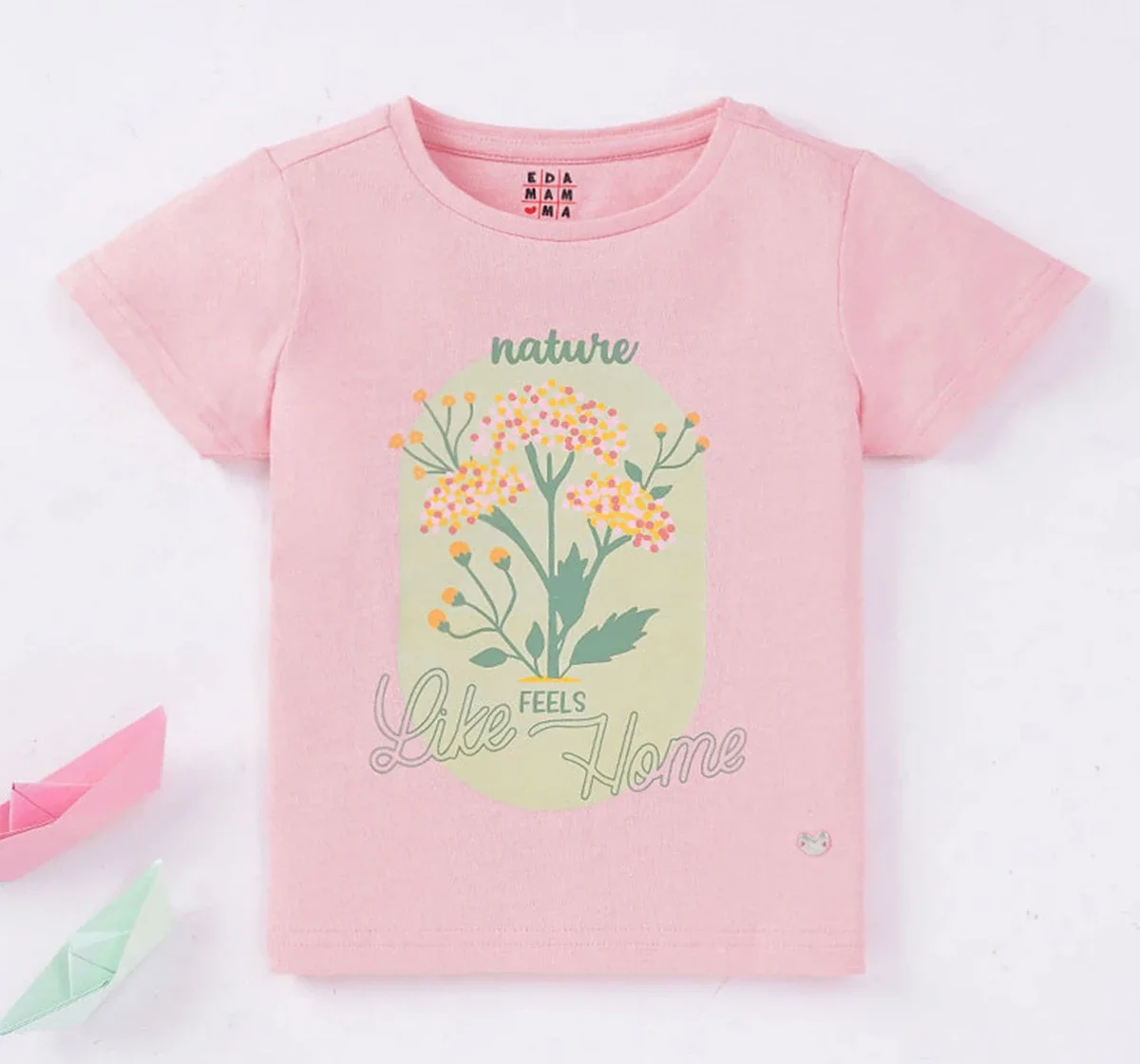 Girls Flower Print T-Shirt