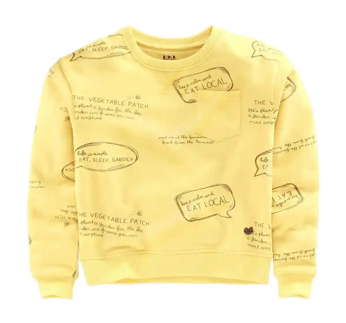 Boys Printed Sweatshirt - Yellow