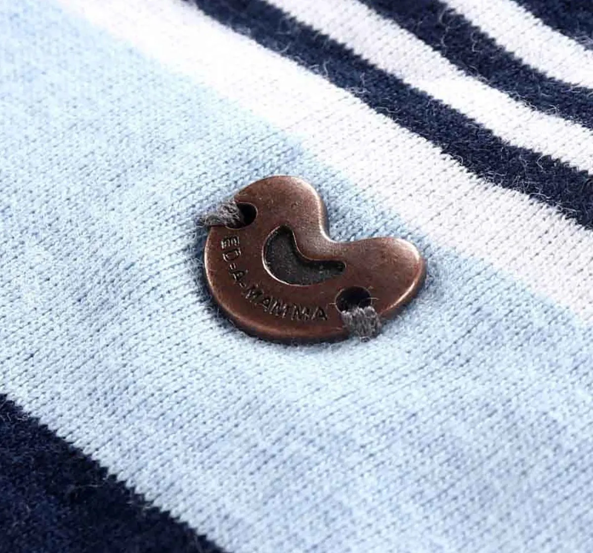 Boys Striped Collar Tee - Blue