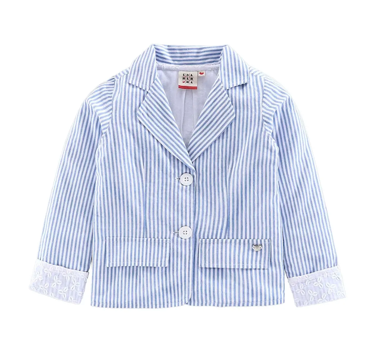 Girls Stripe Jacket - Blue