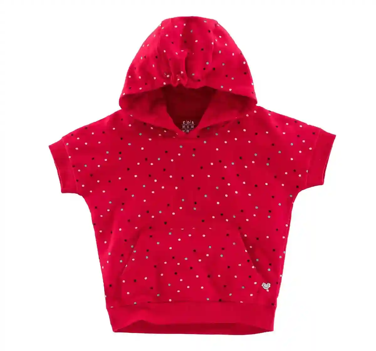 Girls Polka Print Hoodie Sweat Shirt - Red