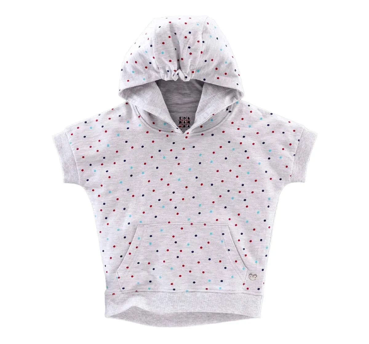 Girls Polka Hoodie - Melange