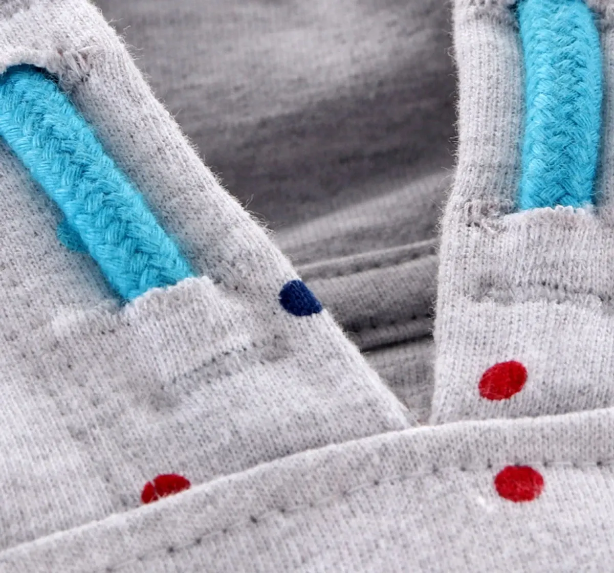 Girls Polka Hoodie - Melange