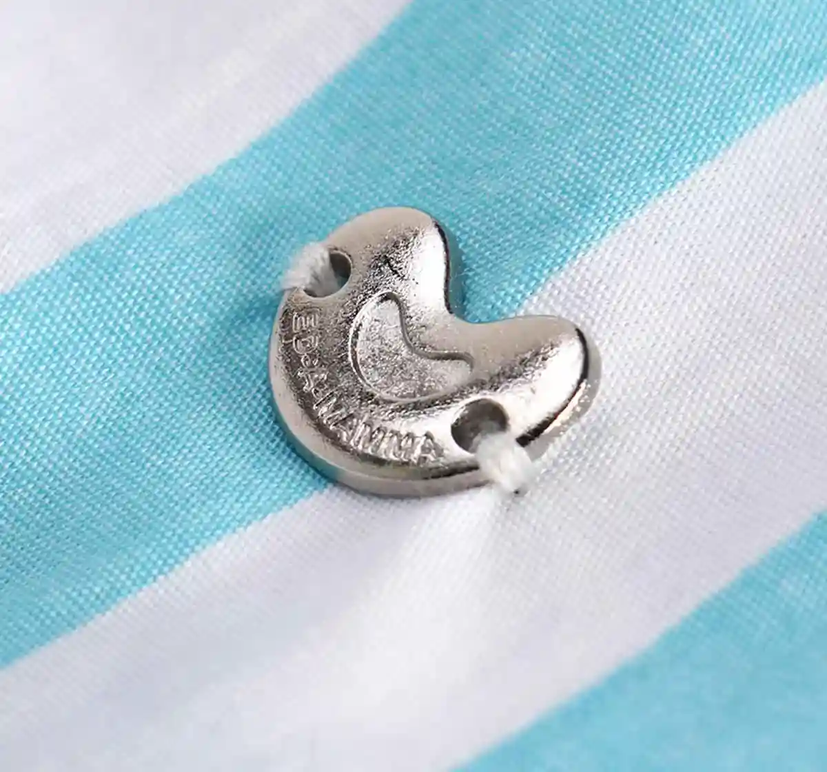 Girls Striped Dress - Pale Blue