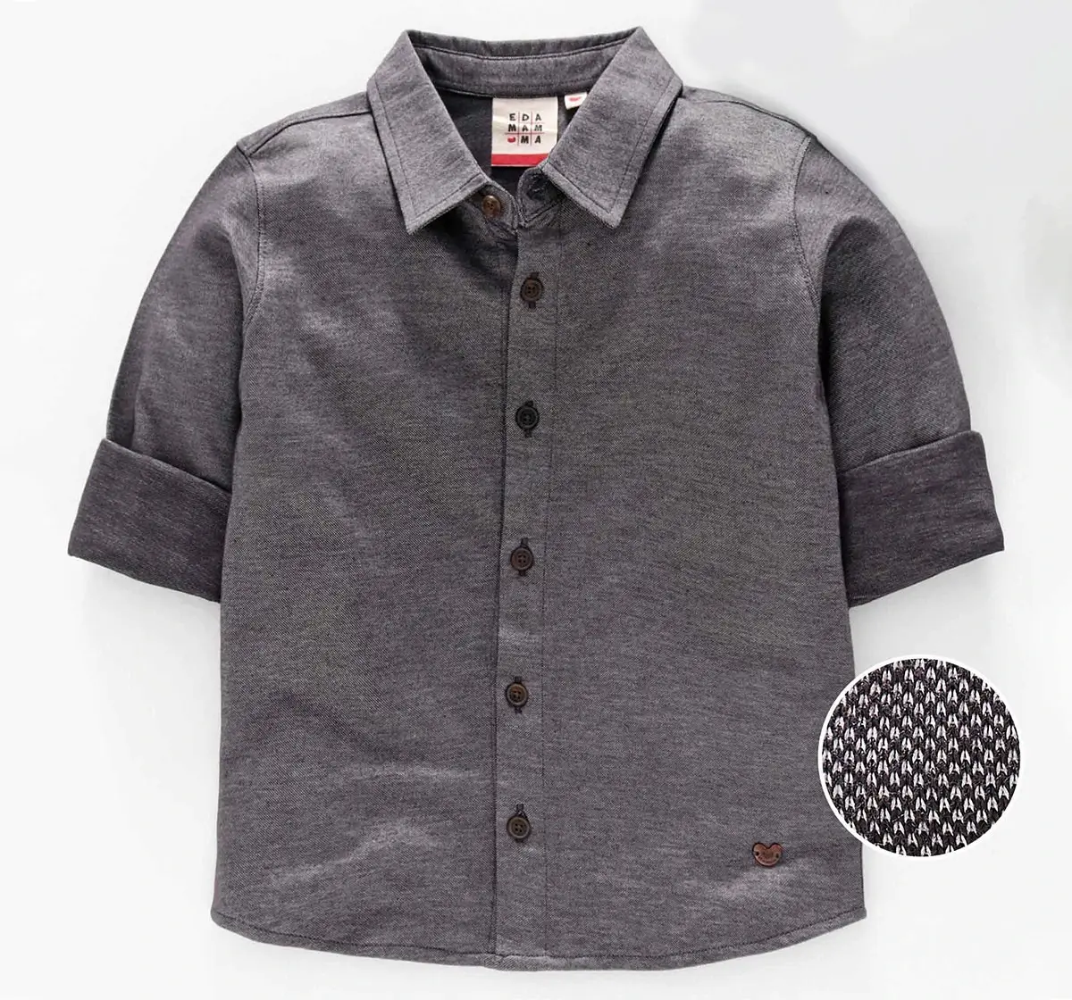 Boys Knit Shirt - Dark Grey