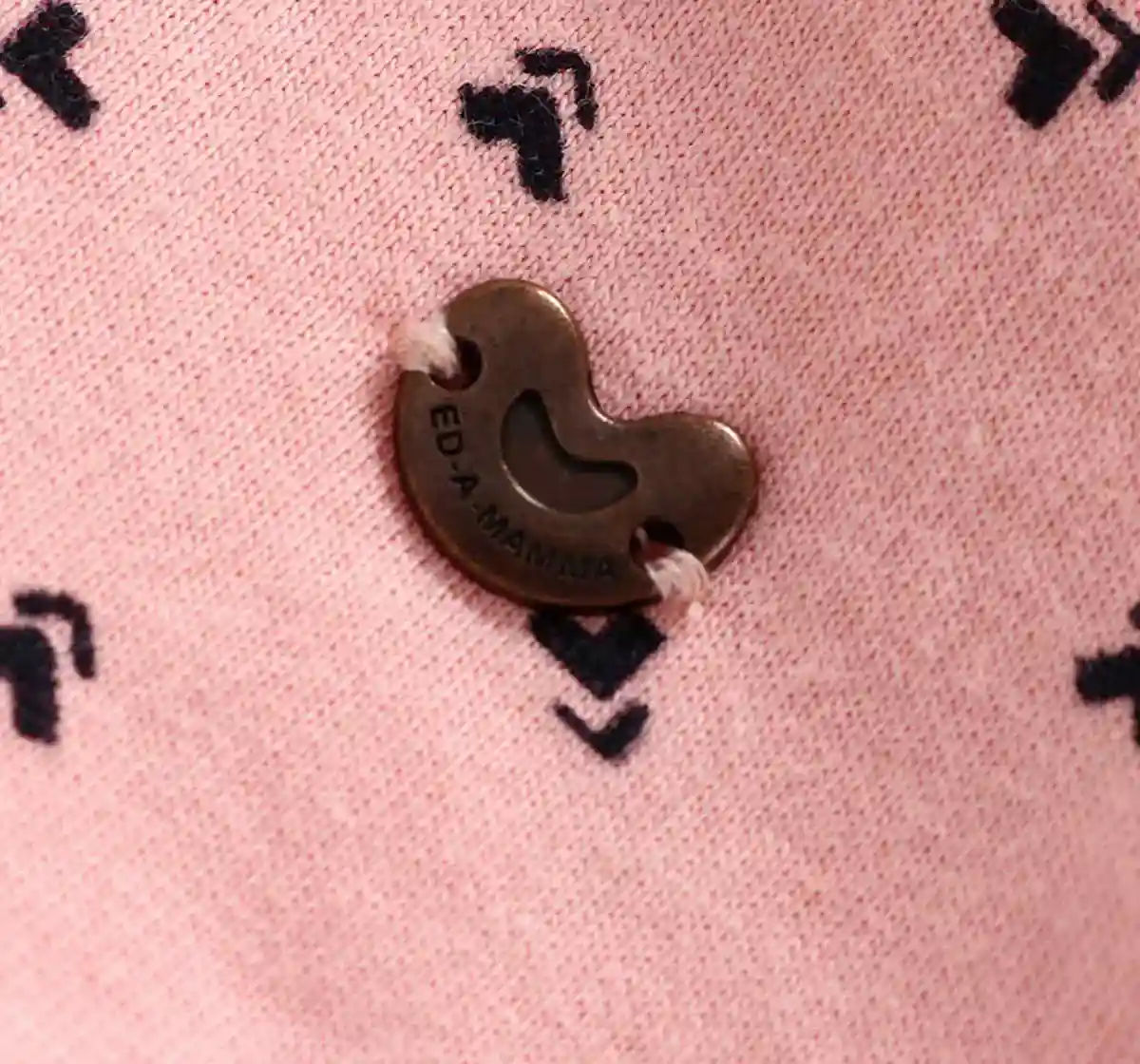 Printed Shirt With Roll Up Sleeve - Peach