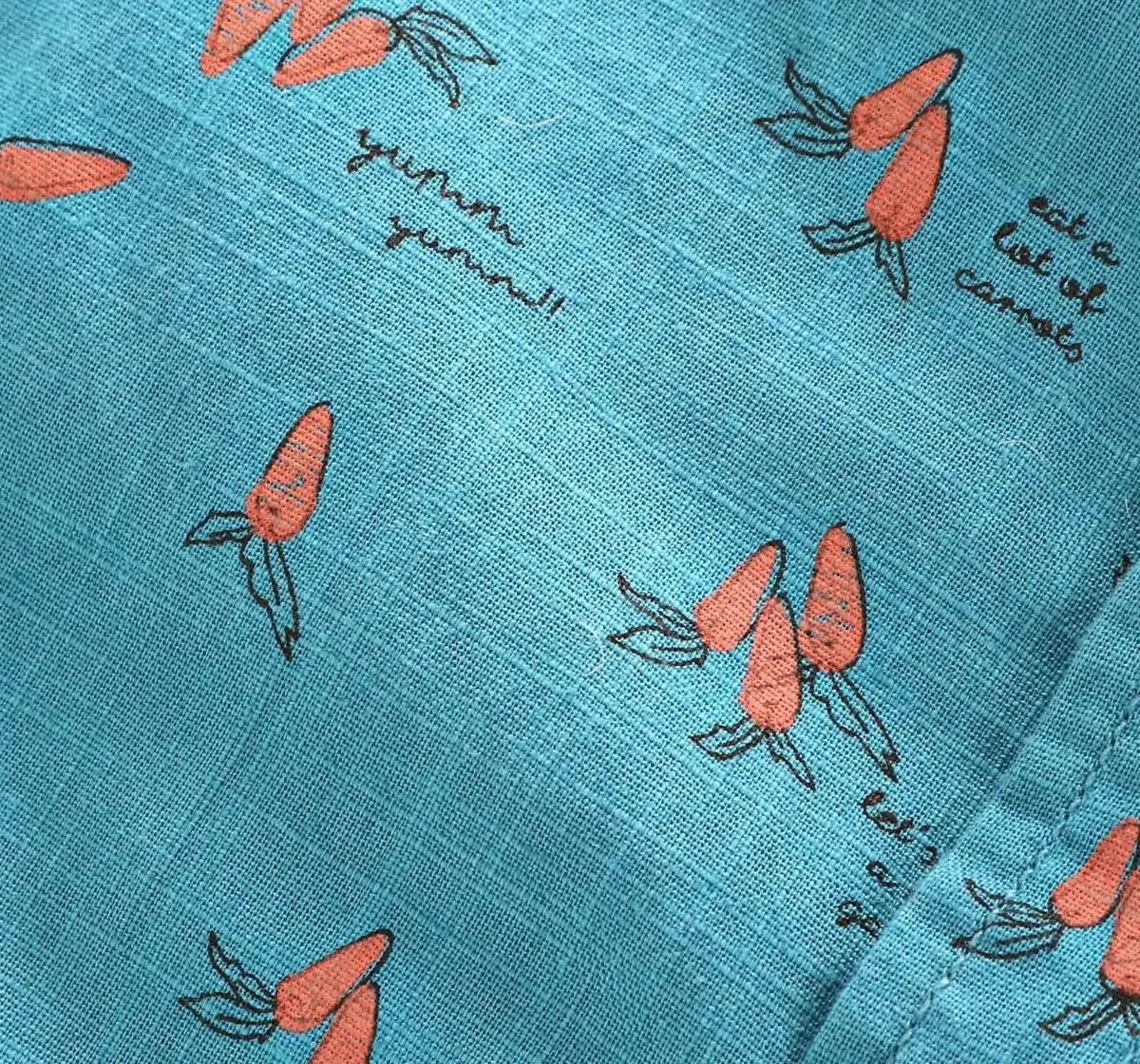 Boys Printed Flax Shirt - Teal