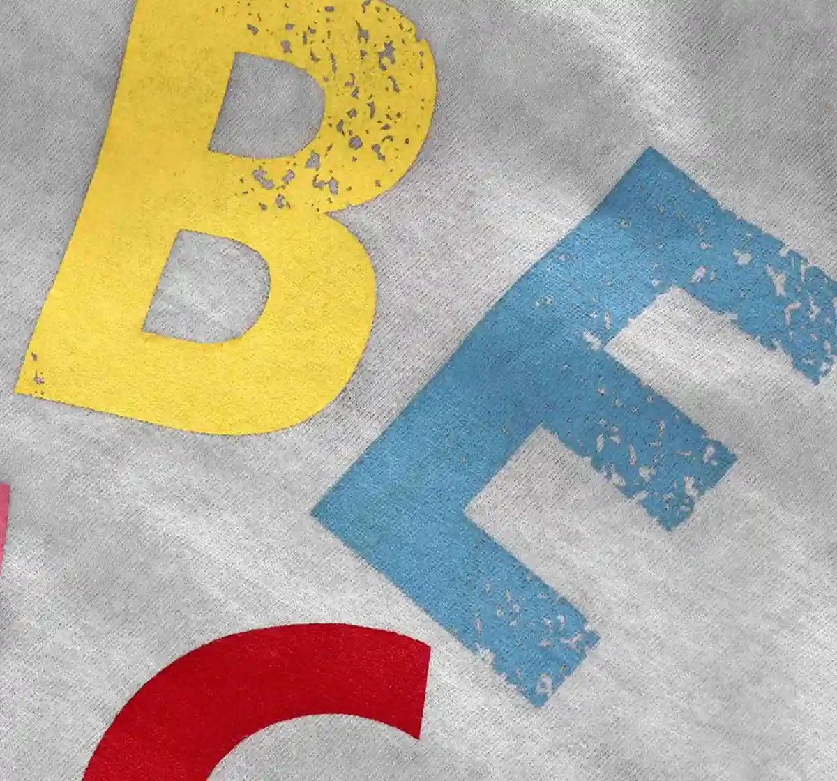 Boys Overdyed Graphic Tee - Grey