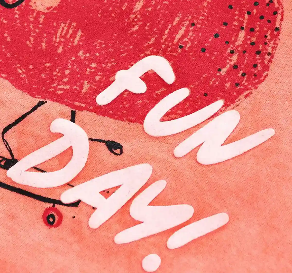 Boys Overdyed Graphic Tee - Coral