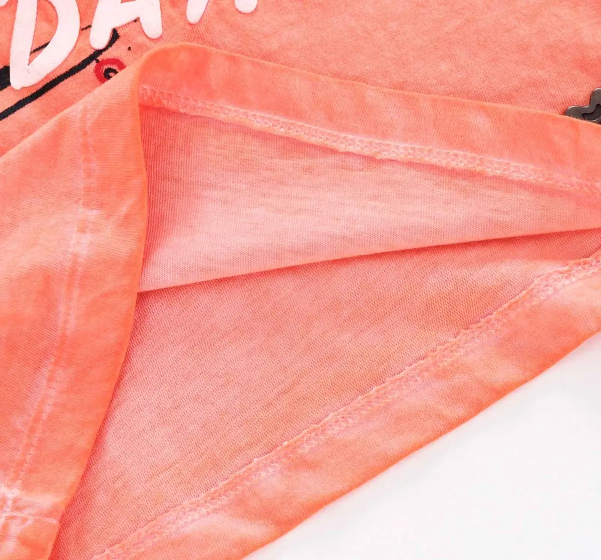 Boys Overdyed Graphic Tee - Coral