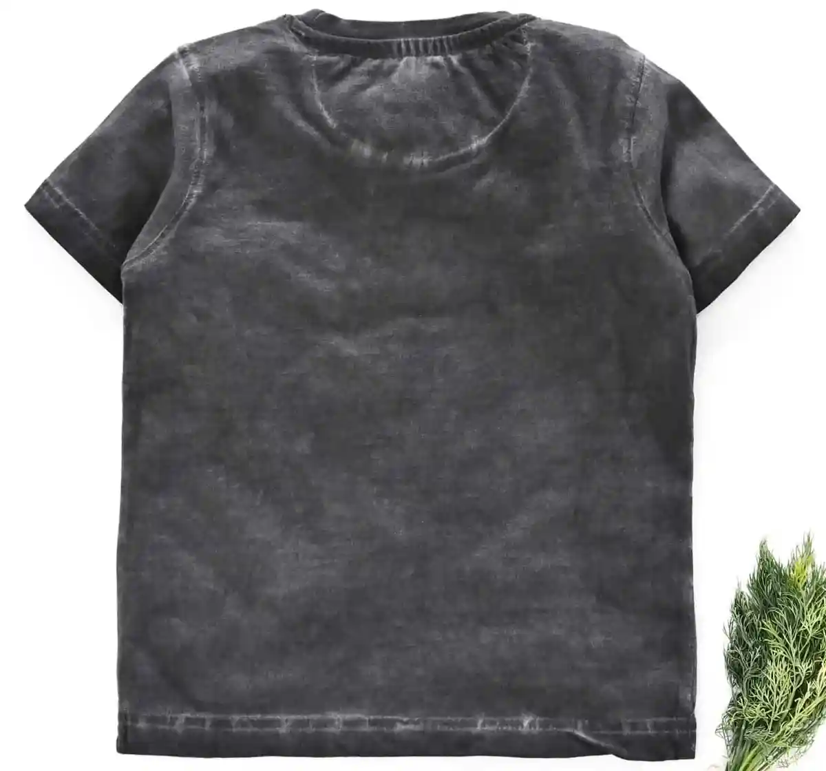 Boys Overdyed Graphic Tee - Grey