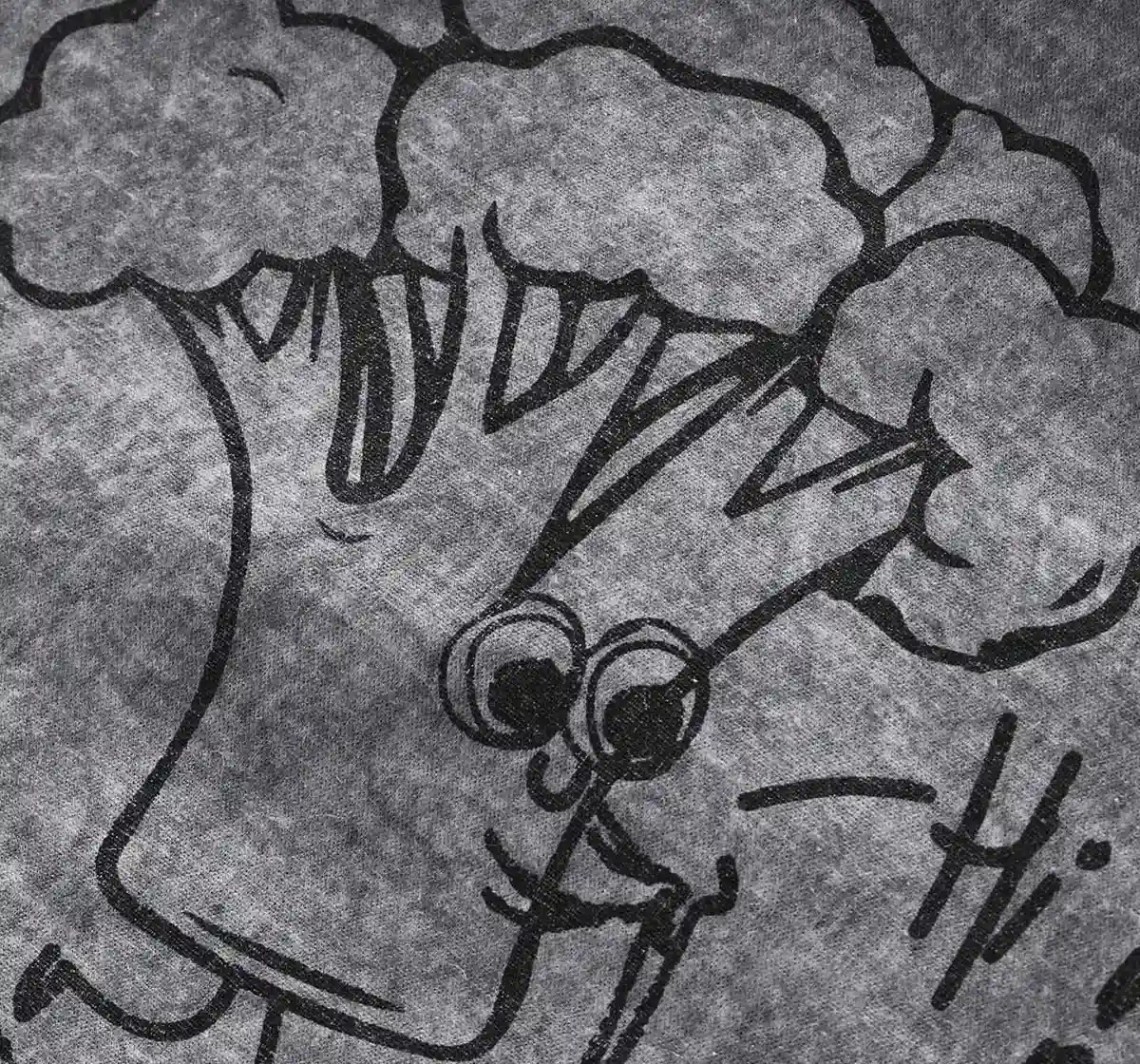 Boys Overdyed Graphic Tee - Grey